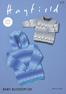 Hayfield 5179 Round Neck and Hooded Sweaters in Hayfield Baby Blossom DK (#3) Weight Yarn